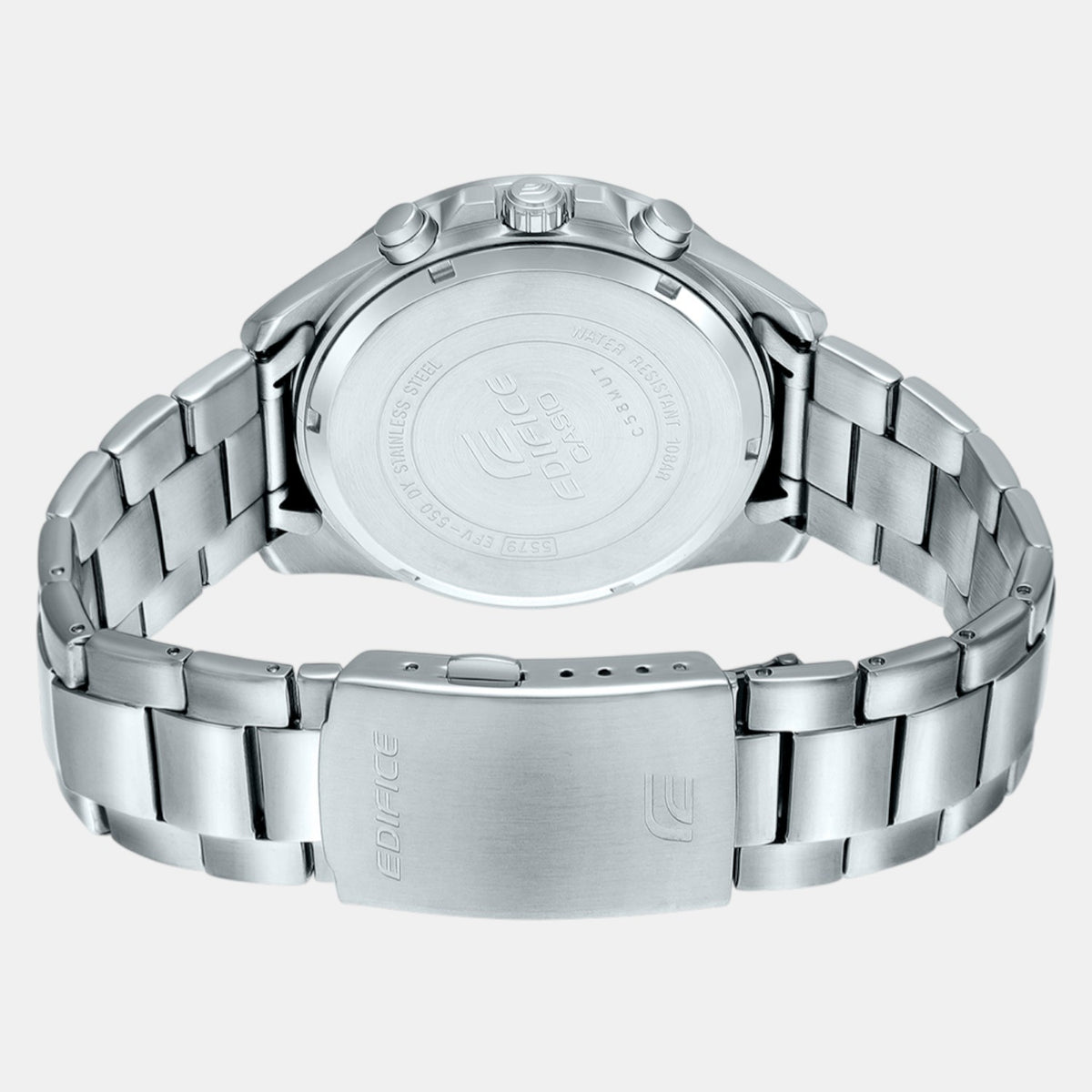Edifice Men Quartz Blue Dial Analog Stainless Steel Watch ED555
