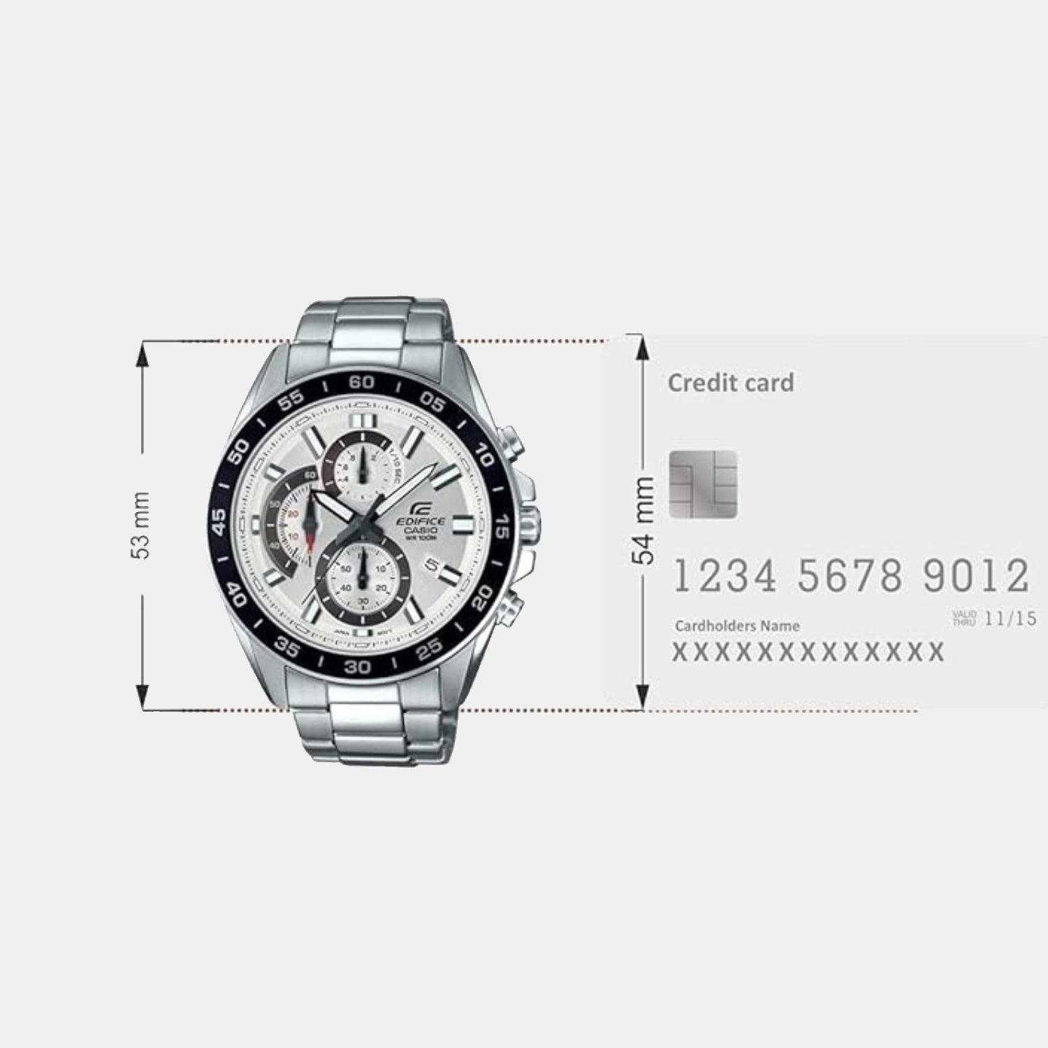 Edifice Men Quartz White Dial Chronograph Stainless Steel Watch ED556