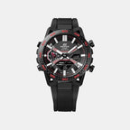 Edifice Men Quartz Black Dial Analog-Digital Resin Watch ED563