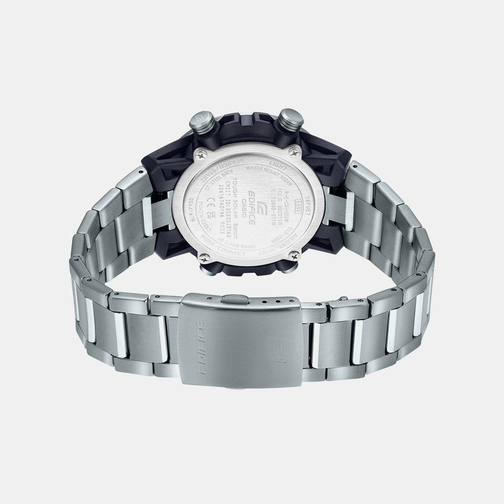 Edifice Men Quartz Black Dial Analog-Digital Stainless Steel Watch ED564