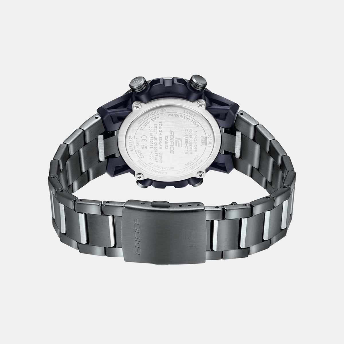 Edifice Men Solar Black Dial Analog-Digital Stainless Steel Watch ED565