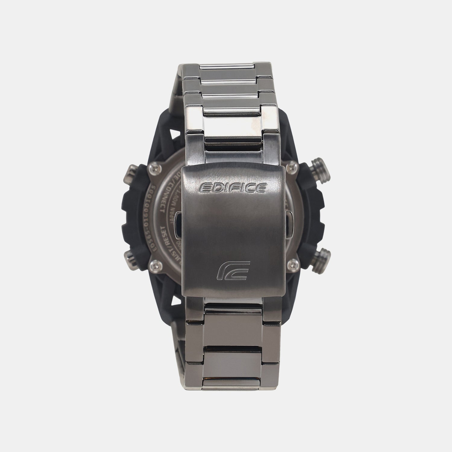 Edifice Men Quartz Black Dial Analog-Digital Stainless Steel Watch ED565