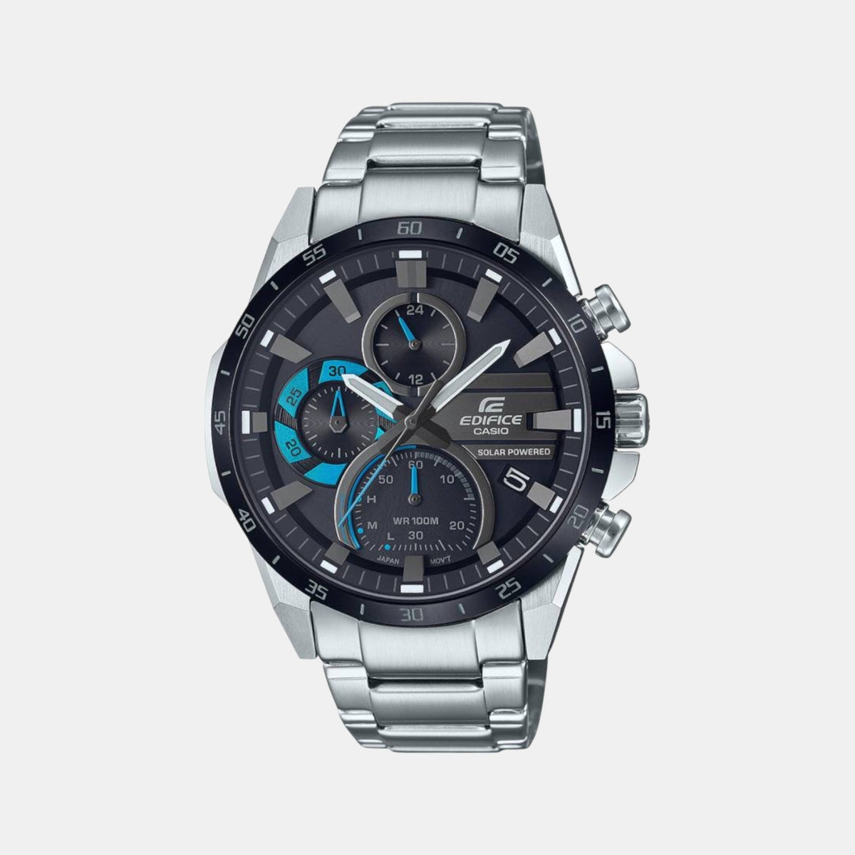 Edifice Men Quartz Black Dial Chronograph Stainless Steel Watch ED567