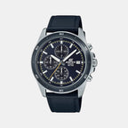 Edifice Men Quartz Blue Dial Chronograph Leather Watch ED570