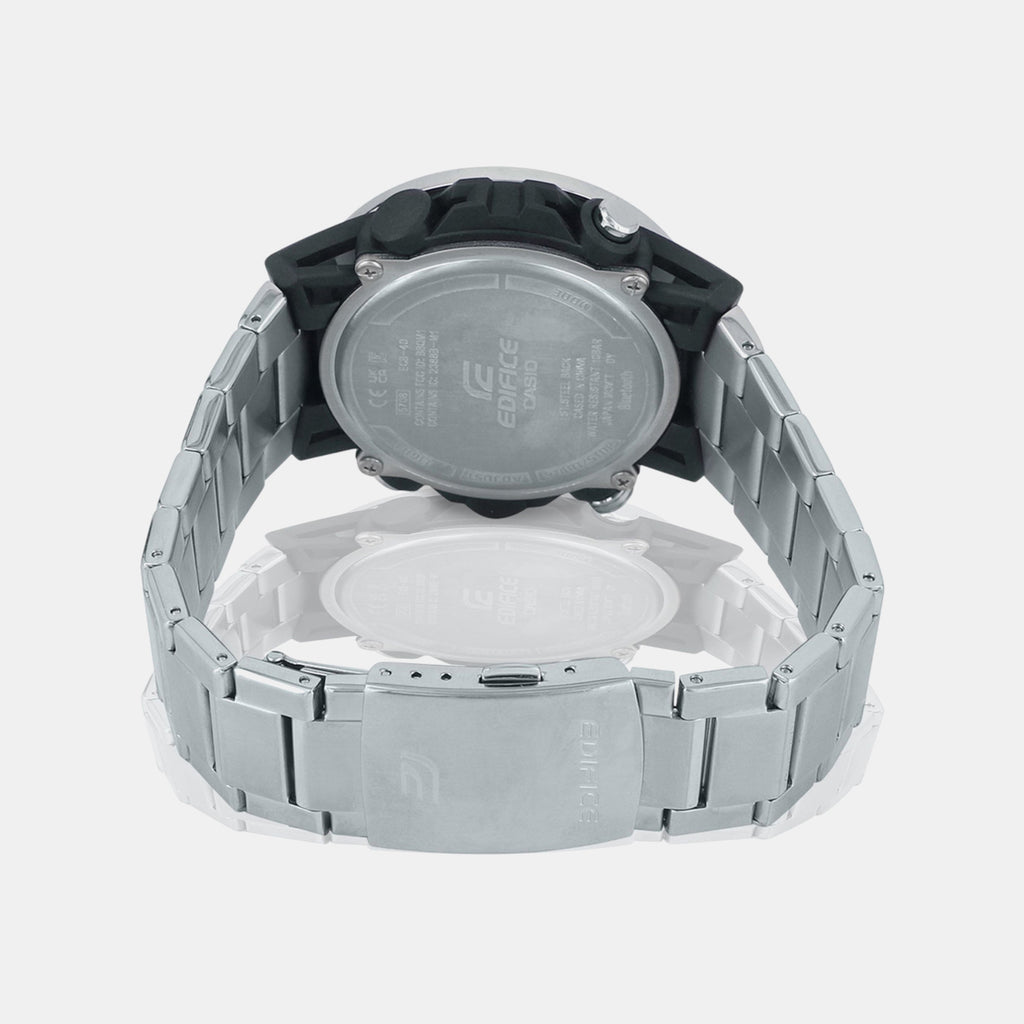 Edifice Men Quartz Black Dial Analog-Digital Stainless Steel Watch ED574