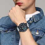 Edifice Men Quartz Black Dial Analog-Digital Stainless Steel Watch ED575