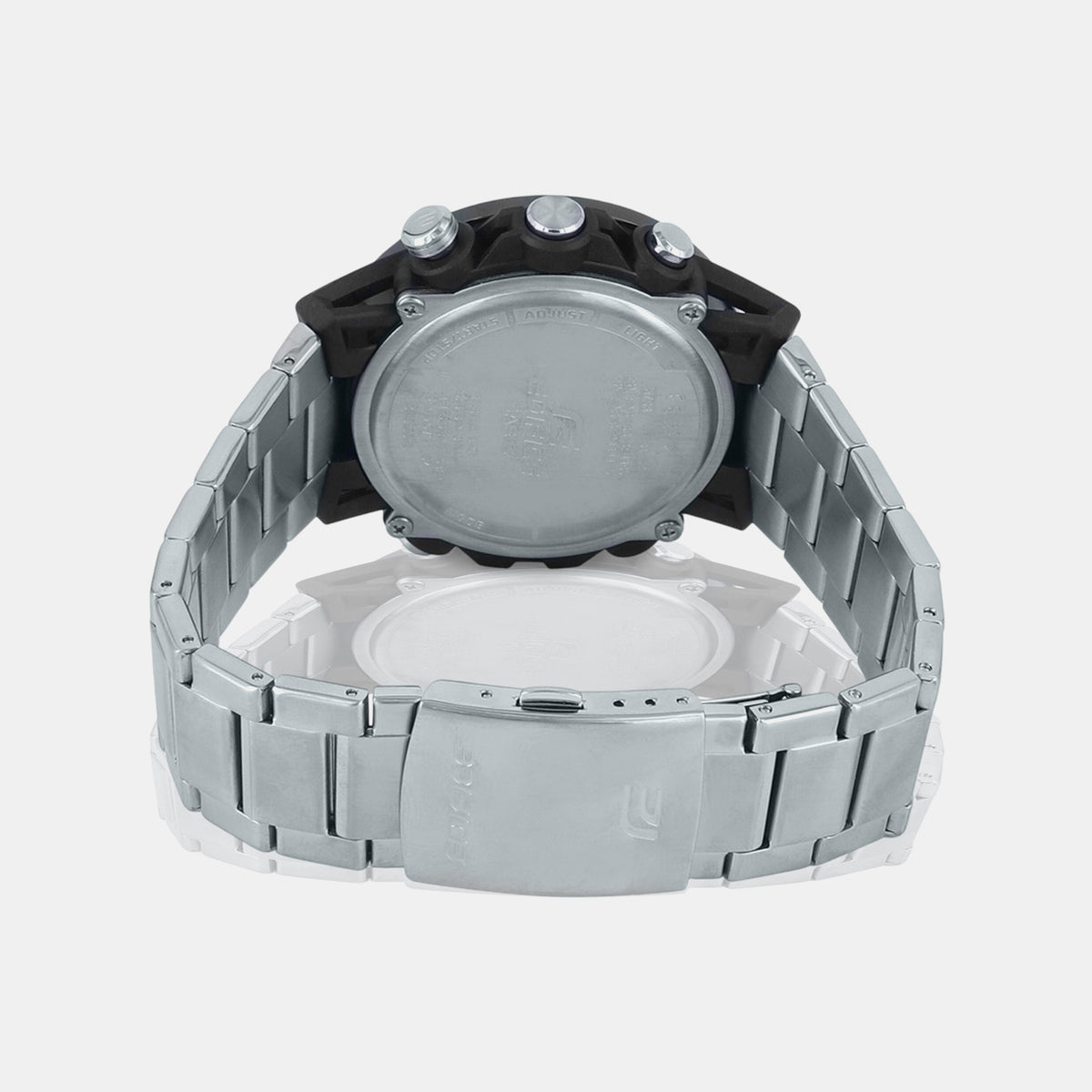 Edifice Men Quartz Black Dial Analog-Digital Stainless Steel Watch ED575