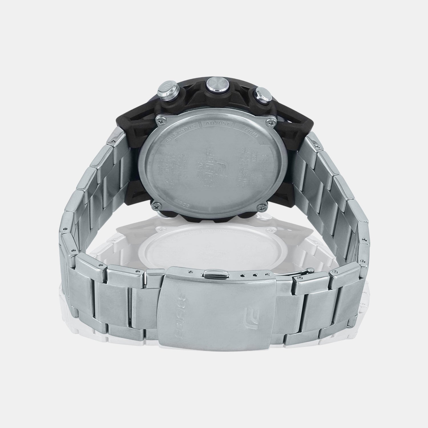 Edifice Men Quartz Black Dial Analog-Digital Stainless Steel Watch ED575