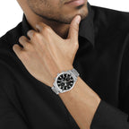 Edifice Men Quartz Black Dial Chronograph Stainless Steel Watch ED580