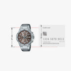 Edifice Men Quartz Brown Dial Chronograph Stainless Steel Watch ED585