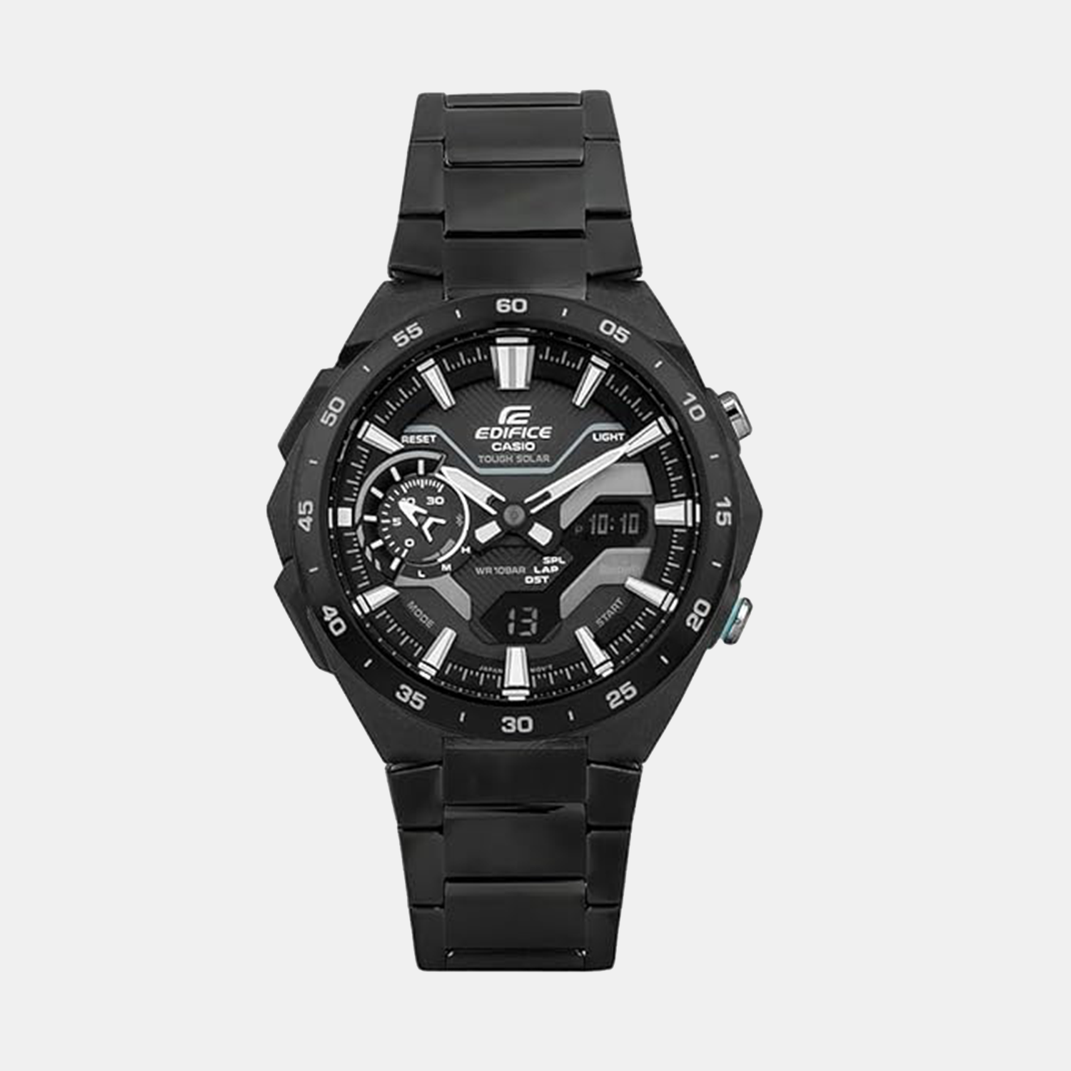 Edifice Men Quartz Black Dial Analog-Digital Stainless Steel Watch ED589