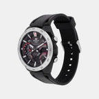 Edifice Men Quartz Black Dial Analog-Digital Resin Watch ED591