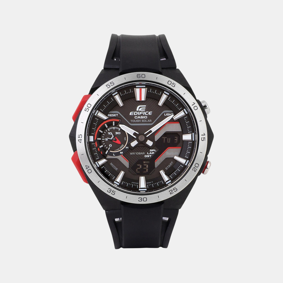 Edifice Men Quartz Black Dial Analog-Digital Resin Watch ED591