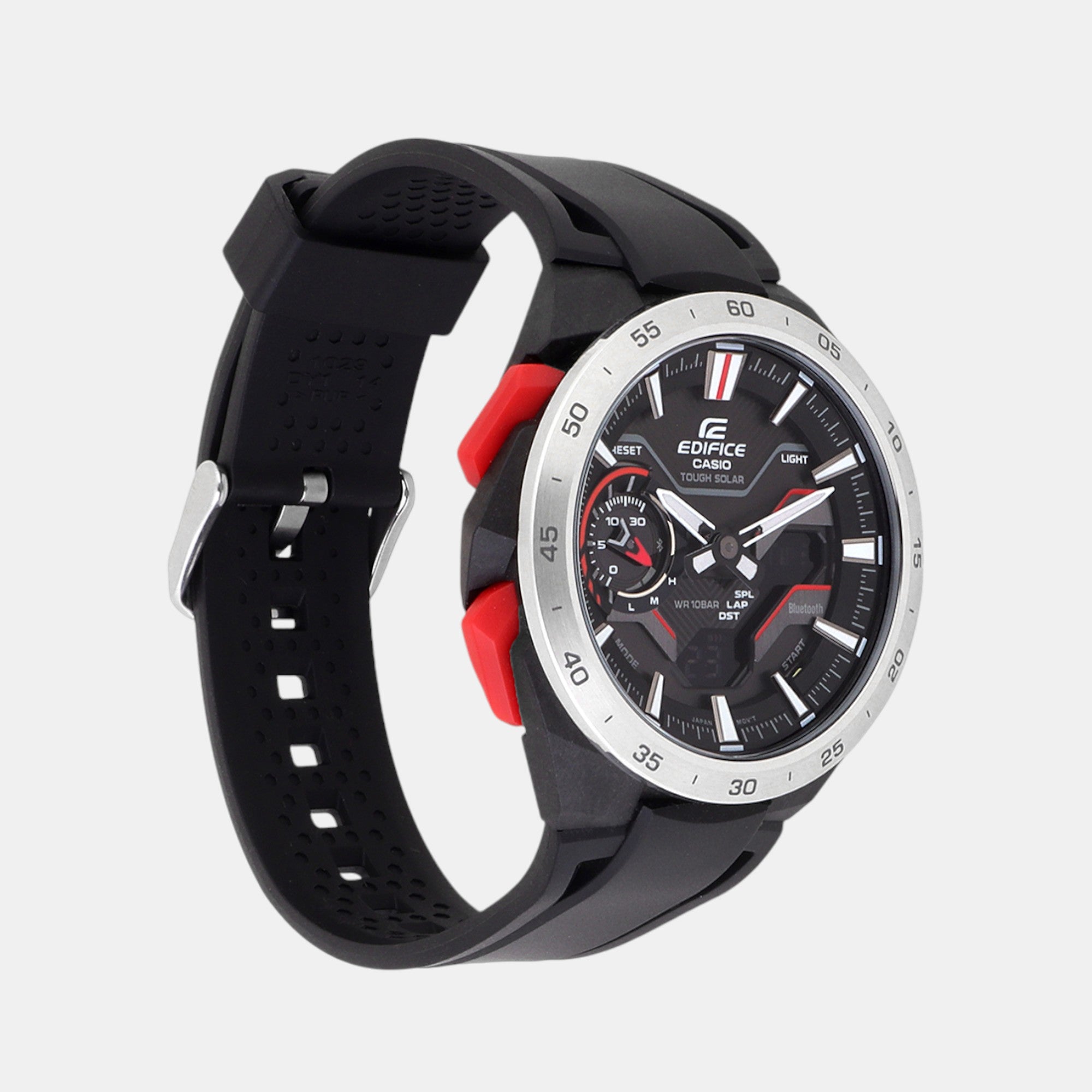 Edifice Men Quartz Black Dial Analog-Digital Resin Watch ED591