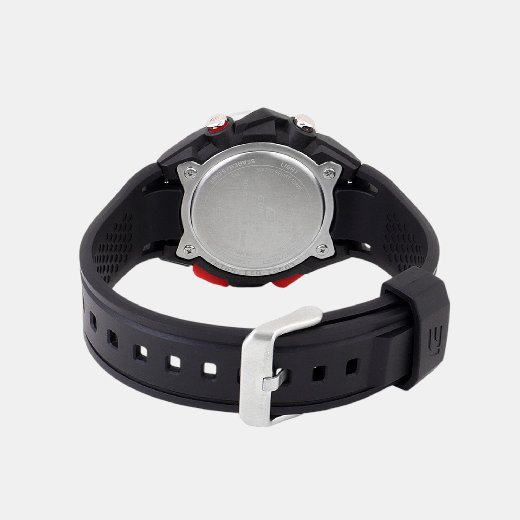 Edifice Men Quartz Black Dial Analog-Digital Resin Watch ED591