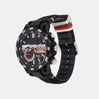 Edifice Men Quartz Black Dial Analog-Digital Leather Watch ED592