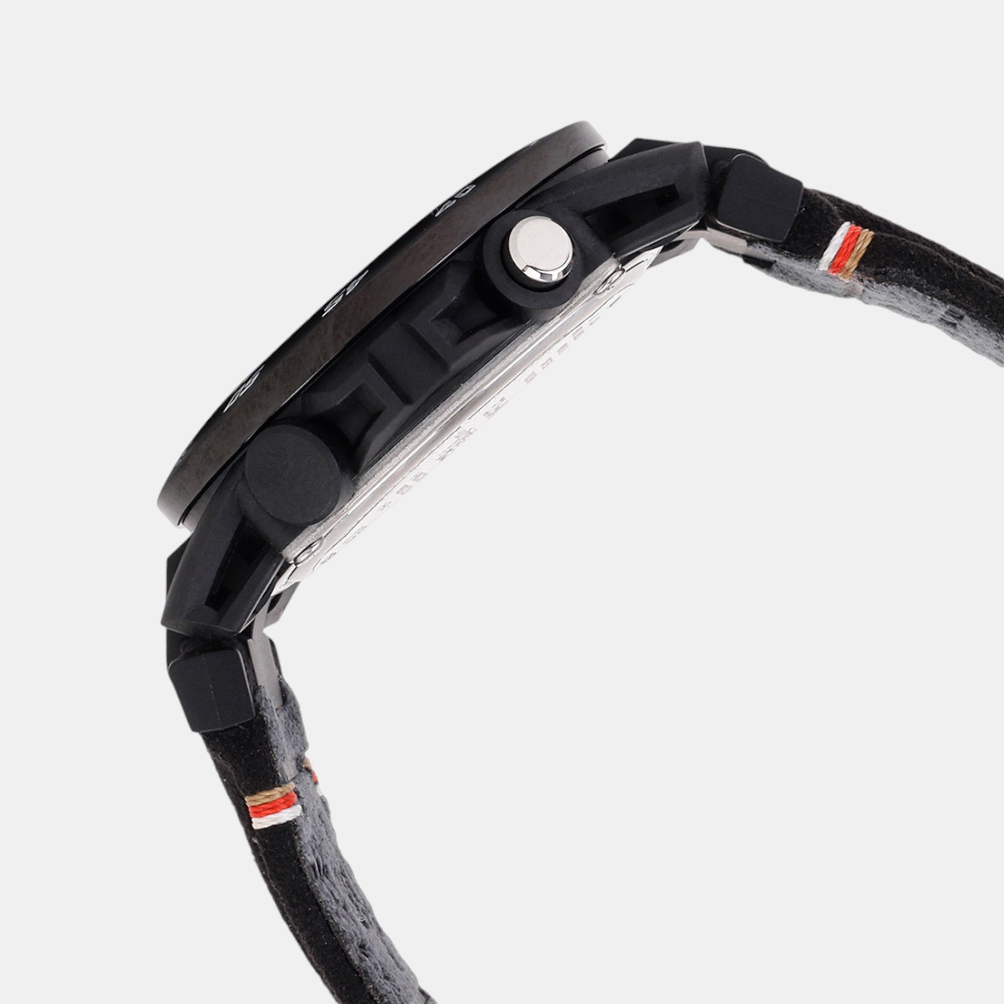 Edifice Men Quartz Black Dial Analog-Digital Leather Watch ED592