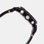 Edifice Men Quartz Black Dial Analog-Digital Leather Watch ED592