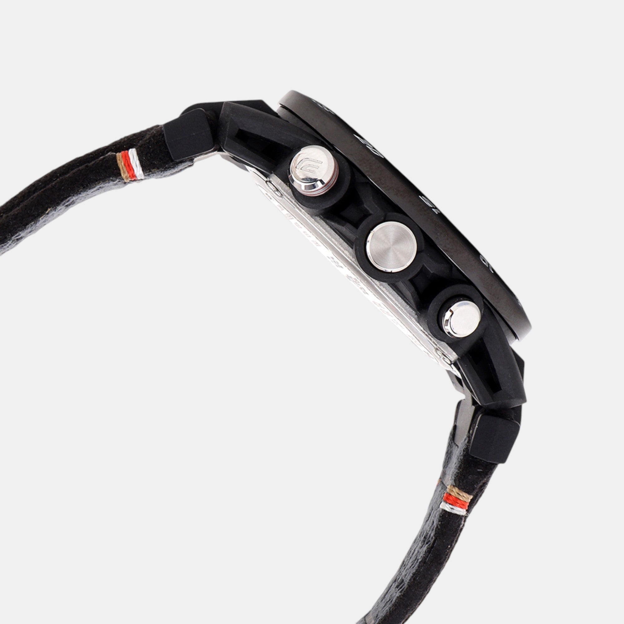 Edifice Men Quartz Black Dial Analog-Digital Leather Watch ED592