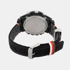 Edifice Men Quartz Black Dial Analog-Digital Leather Watch ED592