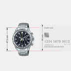 Edifice Men Quartz Black Dial Chronograph Stainless Steel Watch ED593