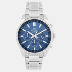 Edifice Men Quartz Blue Dial Chronograph Stainless Steel Watch ED597