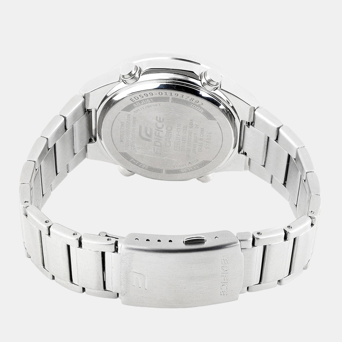 Edifice Men Quartz Blue Dial Analog-Digital Stainless Steel Watch ED599