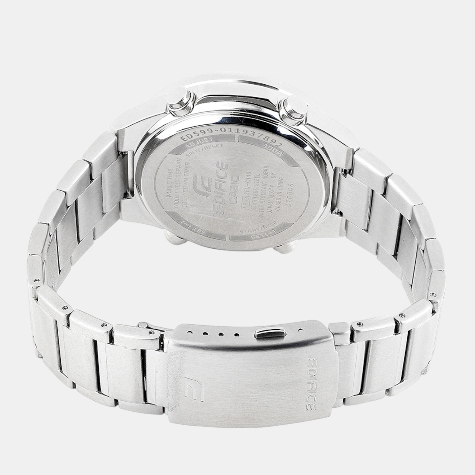 Edifice Men Quartz Blue Dial Analog-Digital Stainless Steel Watch ED599