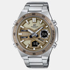 Edifice Men Quartz Brown Dial Analog-Digital Stainless Steel Watch ED600