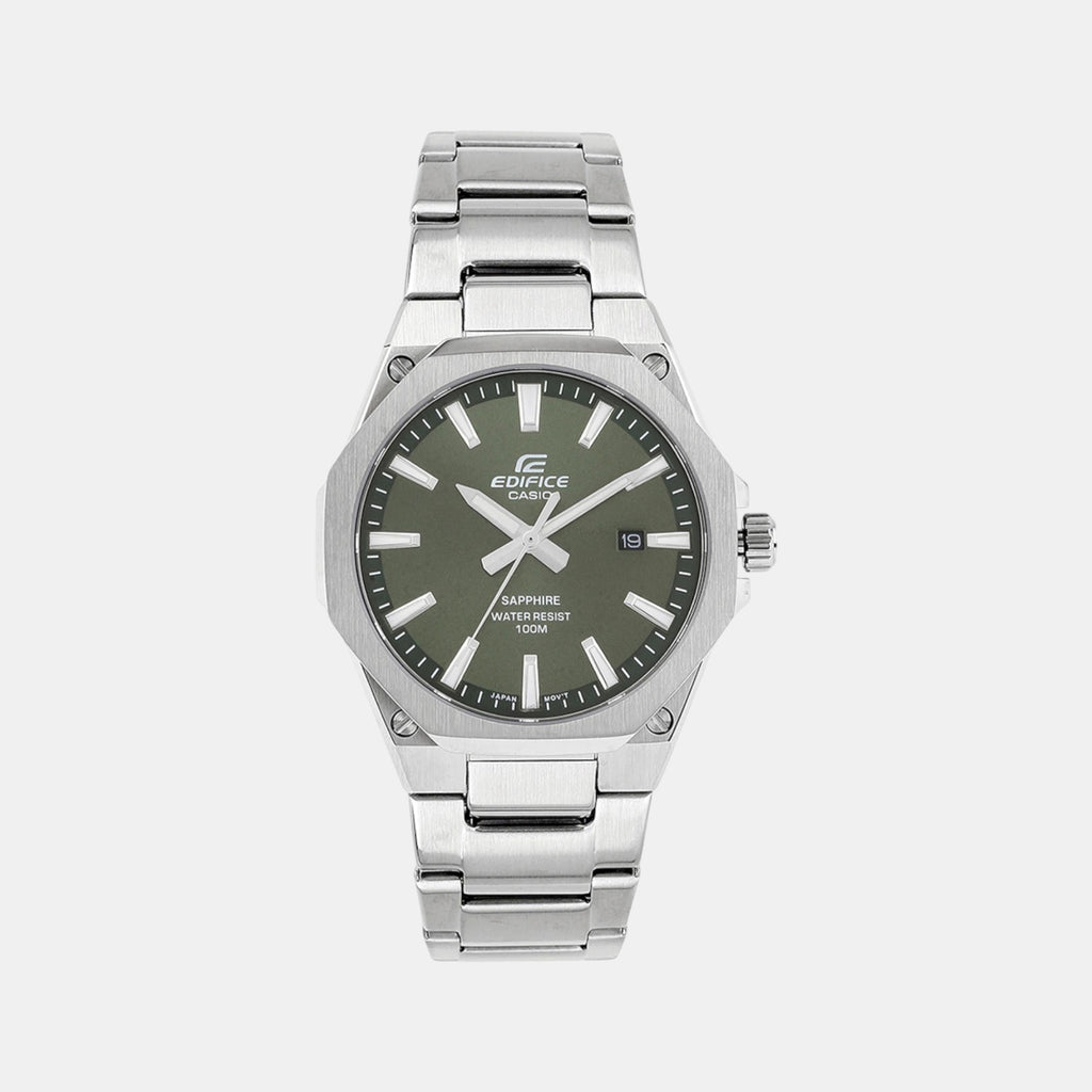 Edifice Men Quartz Green Dial Analog Stainless Steel Watch ED603