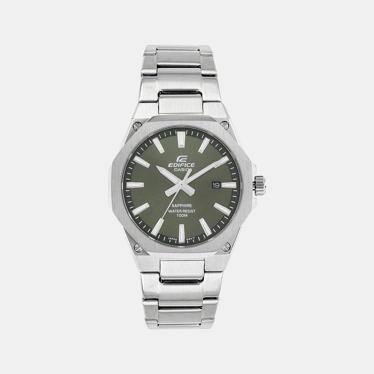 Edifice Men Quartz Green Dial Analog Stainless Steel Watch ED603