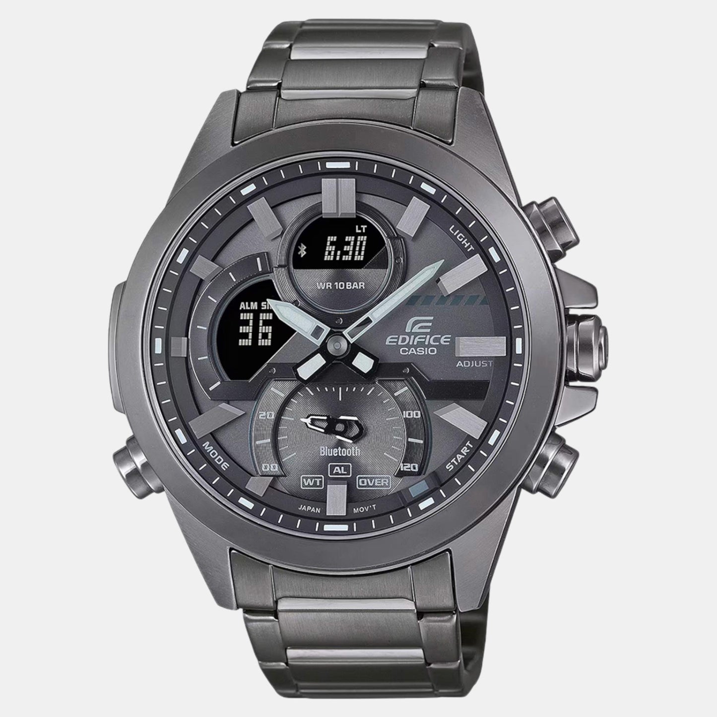 Edifice Men Quartz Grey Dial Analog-Digital Resin Watch ED605