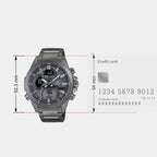 Edifice Men Quartz Grey Dial Analog-Digital Resin Watch ED605