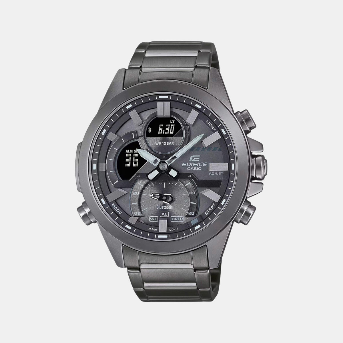 Edifice Men Quartz Grey Dial Analog-Digital Resin Watch ED605