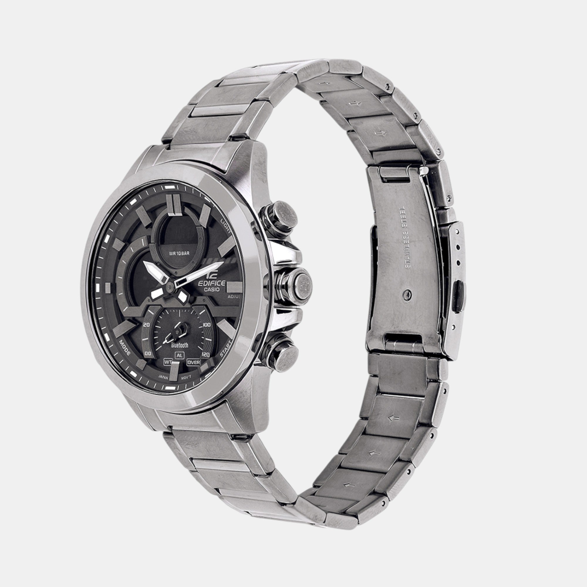 Edifice Men Quartz Grey Dial Analog-Digital Resin Watch ED605