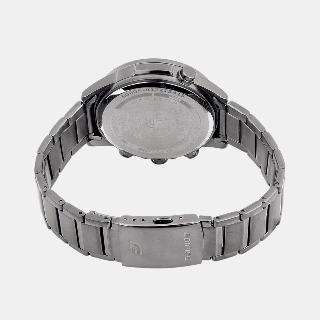 Edifice Men Quartz Grey Dial Analog-Digital Resin Watch ED605