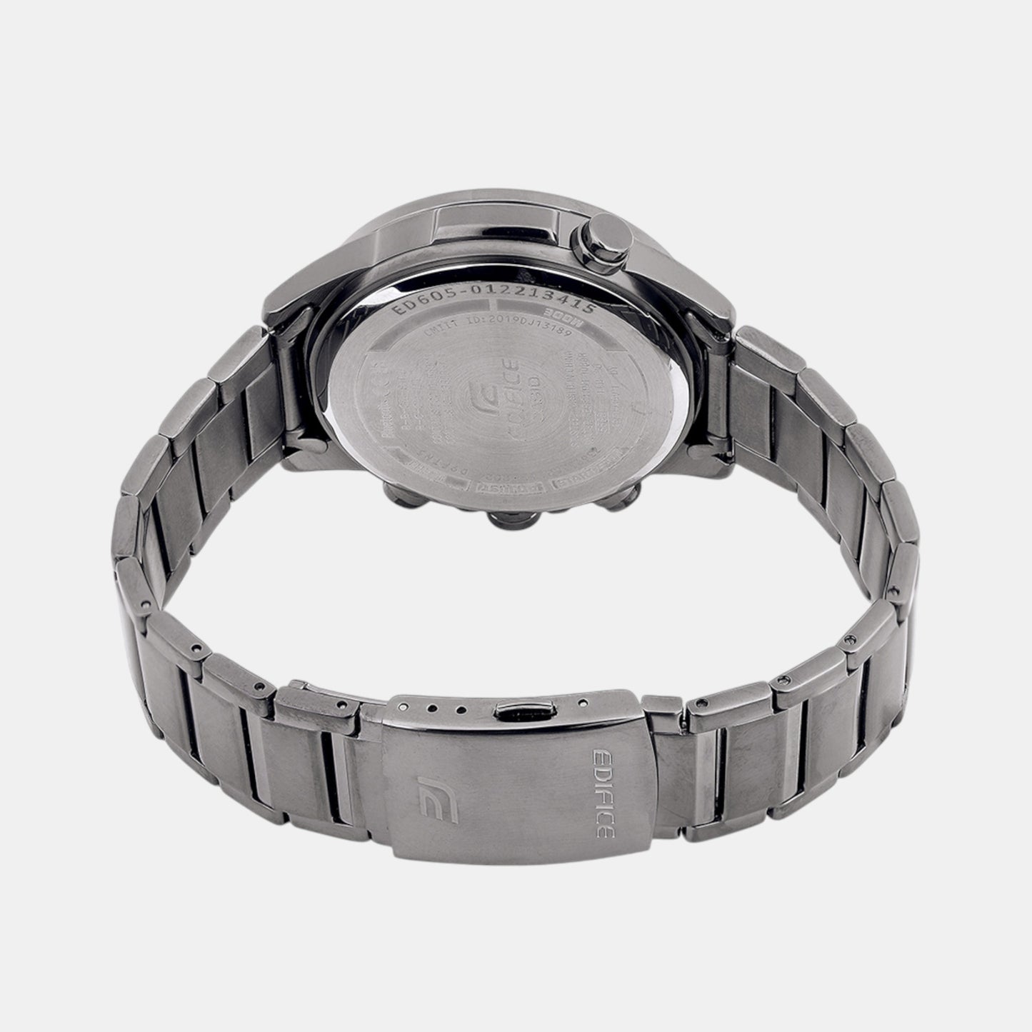 Edifice Men Quartz Grey Dial Analog-Digital Resin Watch ED605