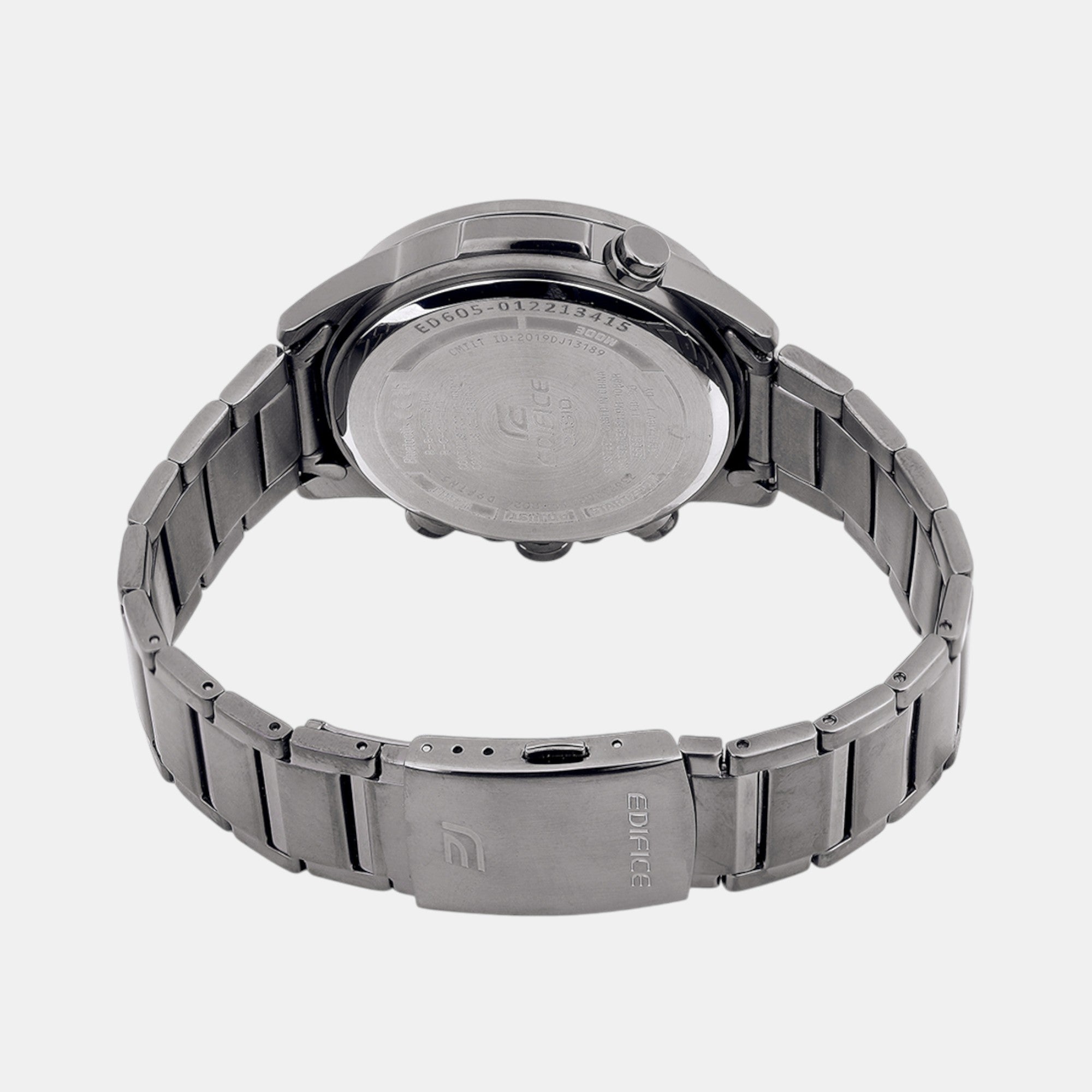 Edifice Men Quartz Grey Dial Analog-Digital Resin Watch ED605