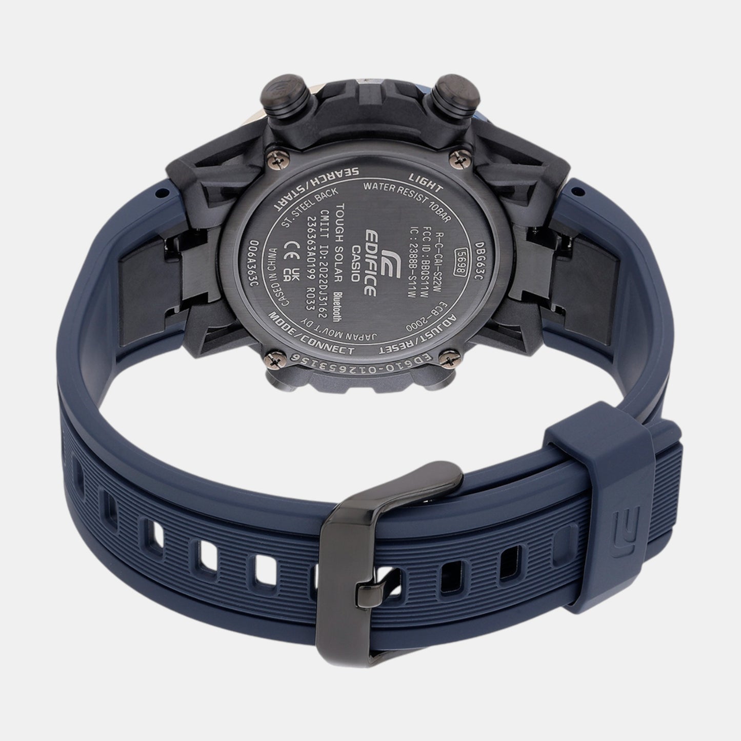 Men Black Dial Analog-Digital Resin Watch ED610