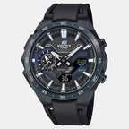 Edifice Men Solar Black Dial Analog-Digital Resin Watch ED611