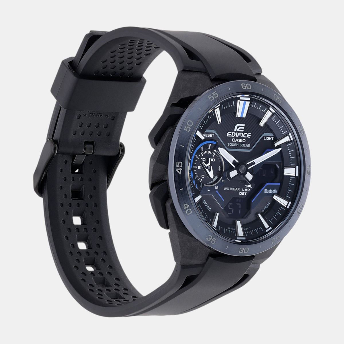 Edifice Men Solar Black Dial Analog-Digital Resin Watch ED611