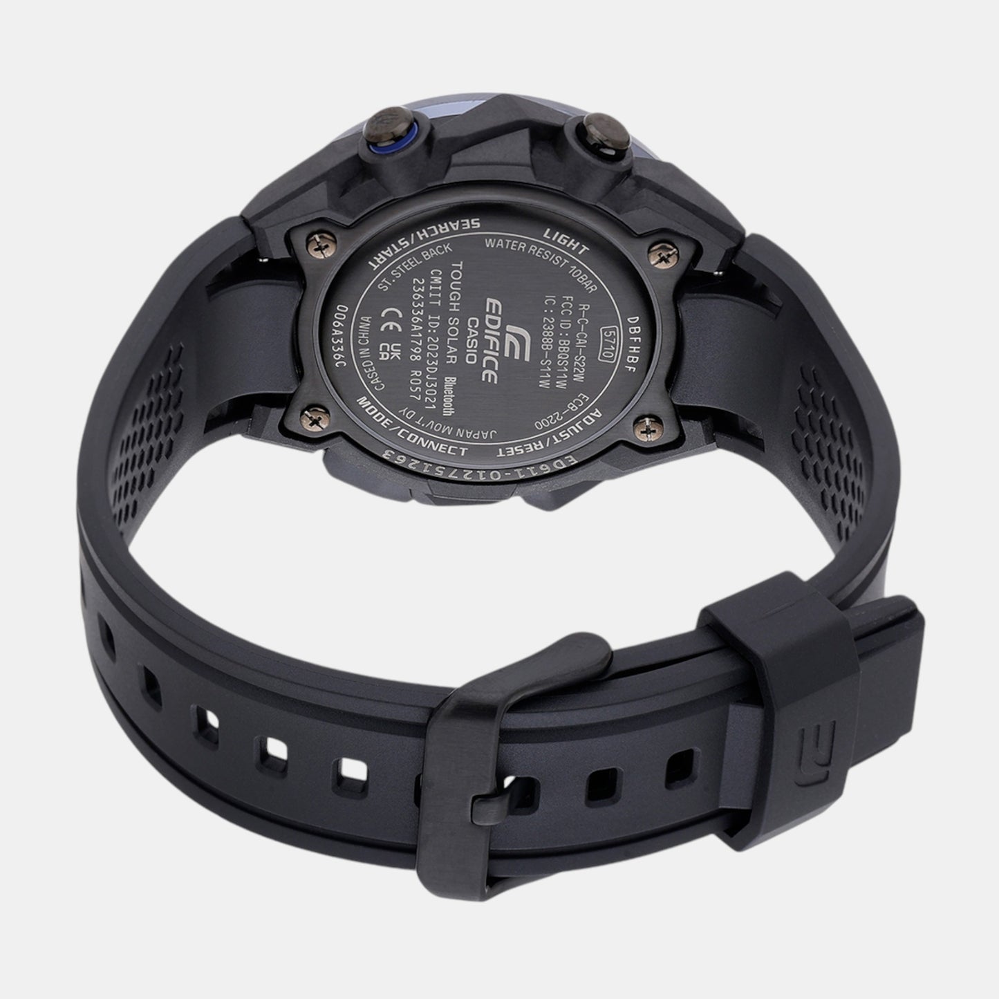 Edifice Men Solar Black Dial Analog-Digital Resin Watch ED611