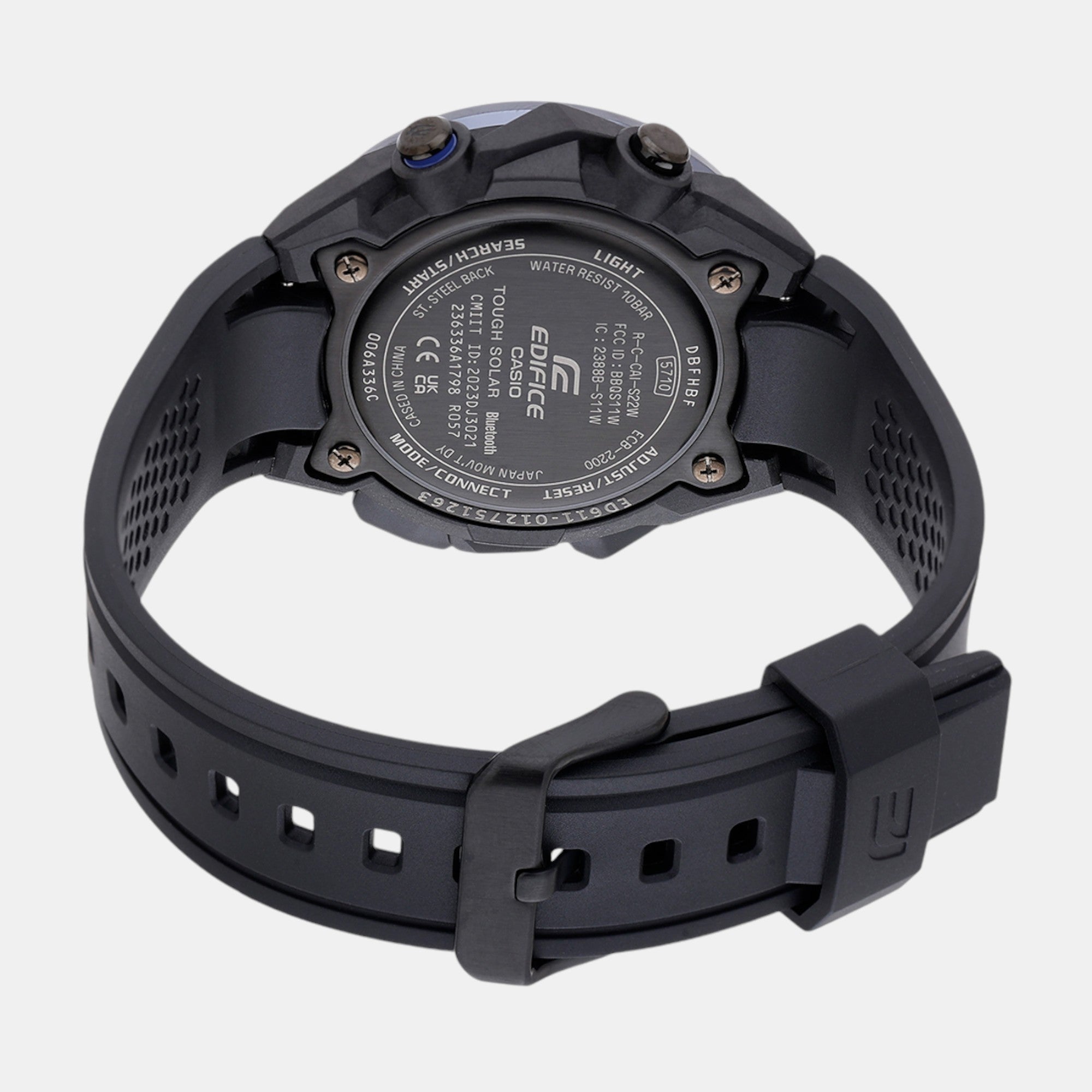 Edifice Men Solar Black Dial Analog-Digital Resin Watch ED611