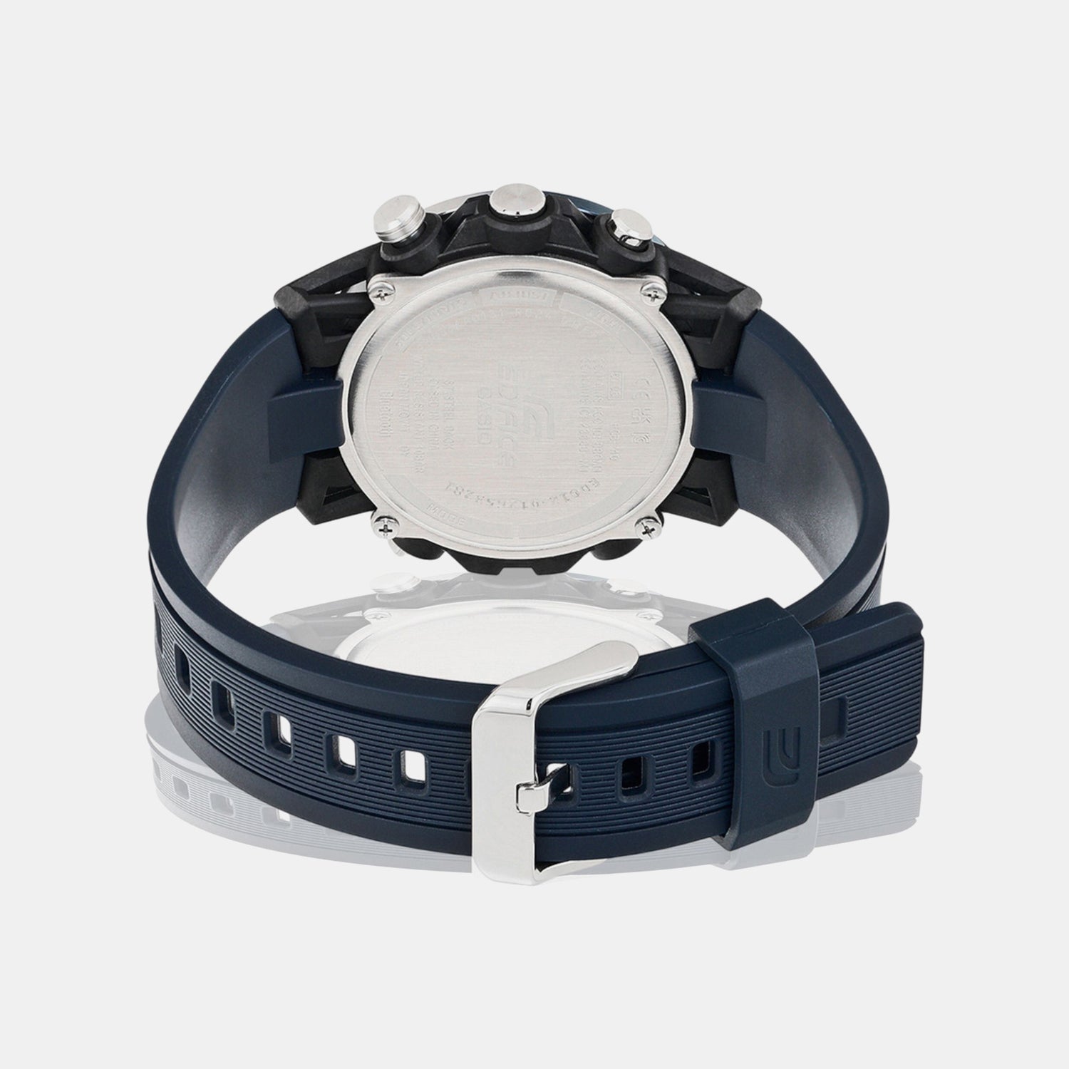 Edifice Men Quartz Black Dial Analog-Digital Resin Watch ED612