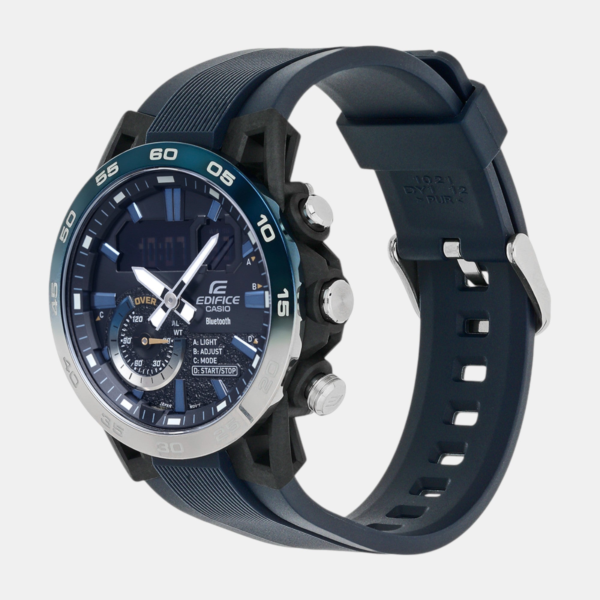 Edifice Men Quartz Black Dial Analog-Digital Resin Watch ED612