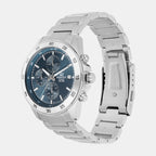 Edifice Men Quartz Grayish Blue Dial Multi-Function Stainless Steel Watch ED613