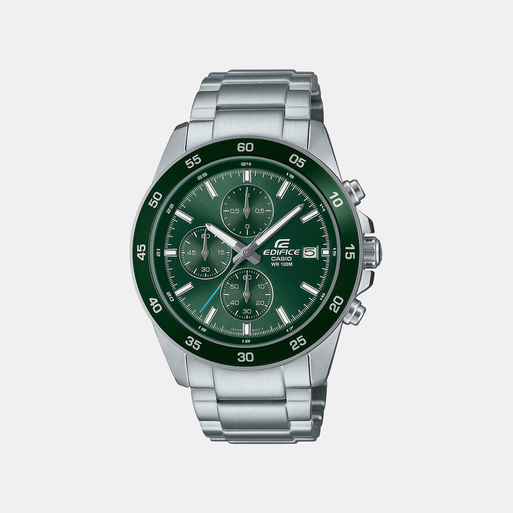 Edifice Men Quartz Green Dial Chronograph Stainless Steel Watch ED614