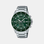 Edifice Men Quartz Green Dial Chronograph Stainless Steel Watch ED614