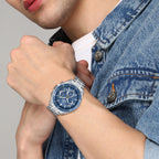 Edifice Men Quartz Blue Dial Chronograph Stainless Steel Watch ED615