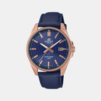 Edifice Men Quartz Blue Dial Analog Leather Watch ED617